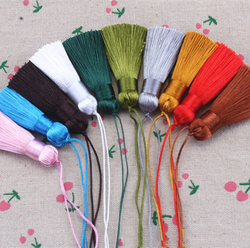 5 cm ice silk tassel short fat little tassel pendant accessories Decoration Tassel