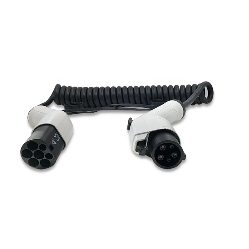 
Стандартный спиральный зарядный кабель 32A Zencar SAE J1772 