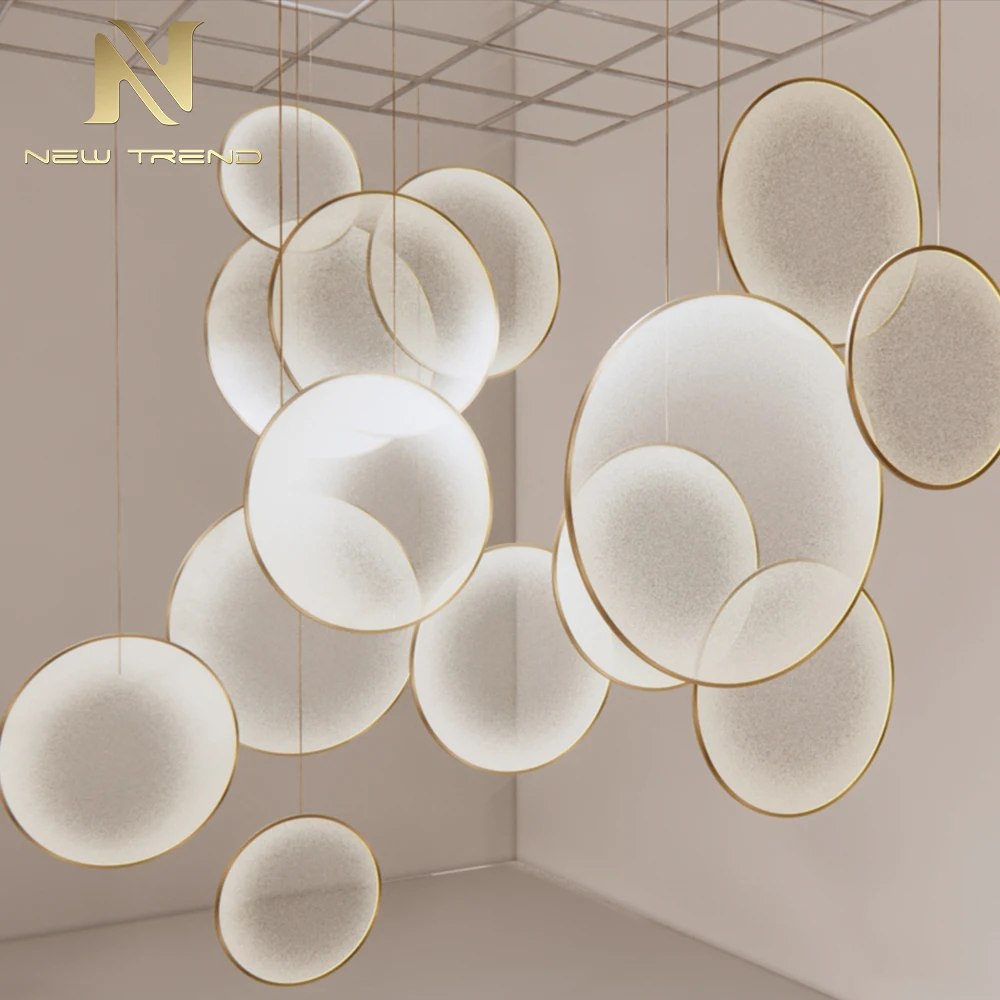 New Product Indoor Decoration Custom Hanging Light Villa Hall Hotel Lobby LED Chandelier