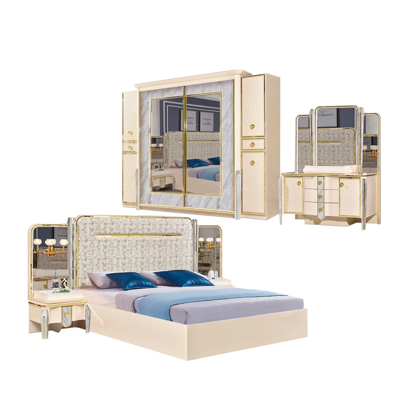 Luxury Decoration Bedroom Furniture European Modern Bedroom Set Cheaper Bedroom Furniture Set