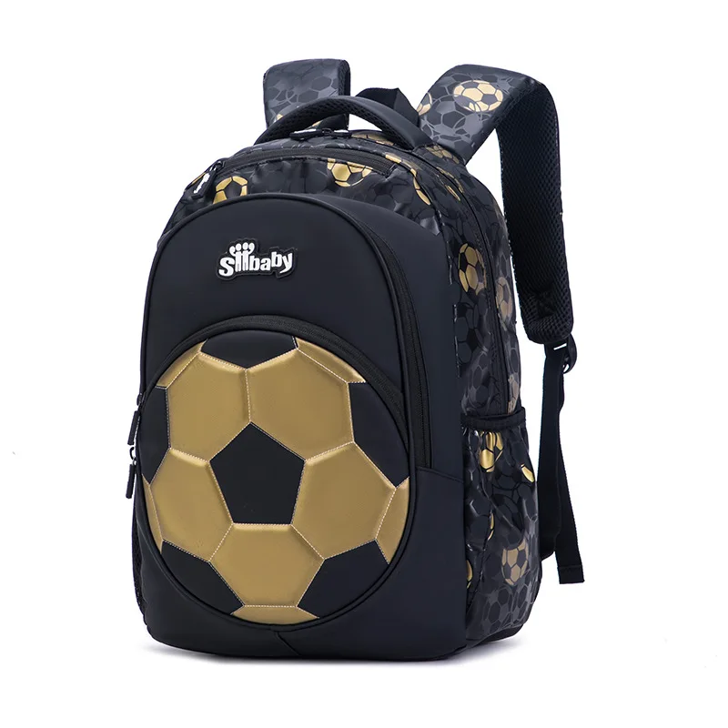Boys Girls Kids Football Schoolbag 1-3 Grade Football Backpack Big Capacity Waterproof Boy Children Primary School Students