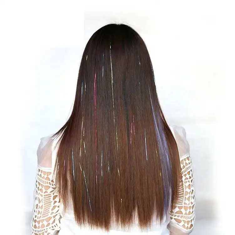 Cheap Shipping 8pcs 24inch 100grams Shiny Metallic Glitter Twinkle Synthetic Jumbo Braid Hair Tinsel Braiding Hair Extensions