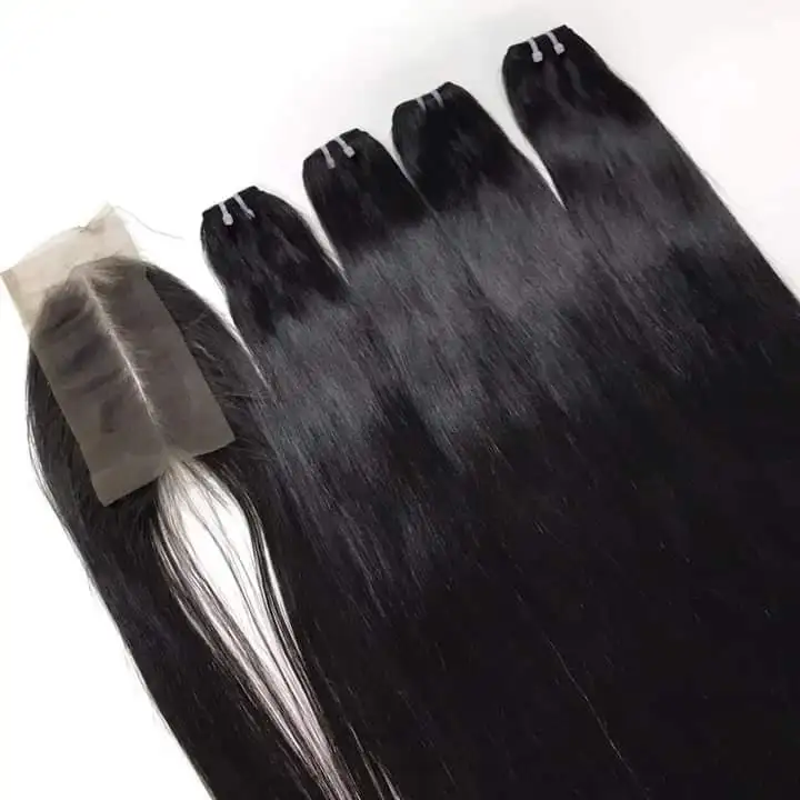 KingRawHair wholesale super double bone straight drawn virgin hair from 100% human hair Vietnam
