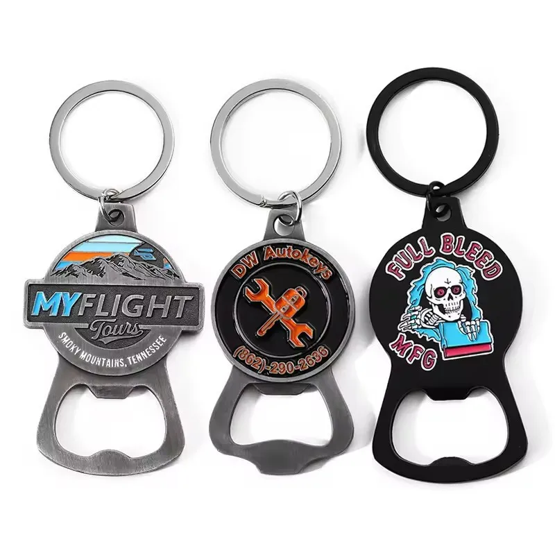 Abridor De Garrafa Metal Bottle Beer Opener Custom Key Chains Chain China Keychains Enamel Alloy Keychain
