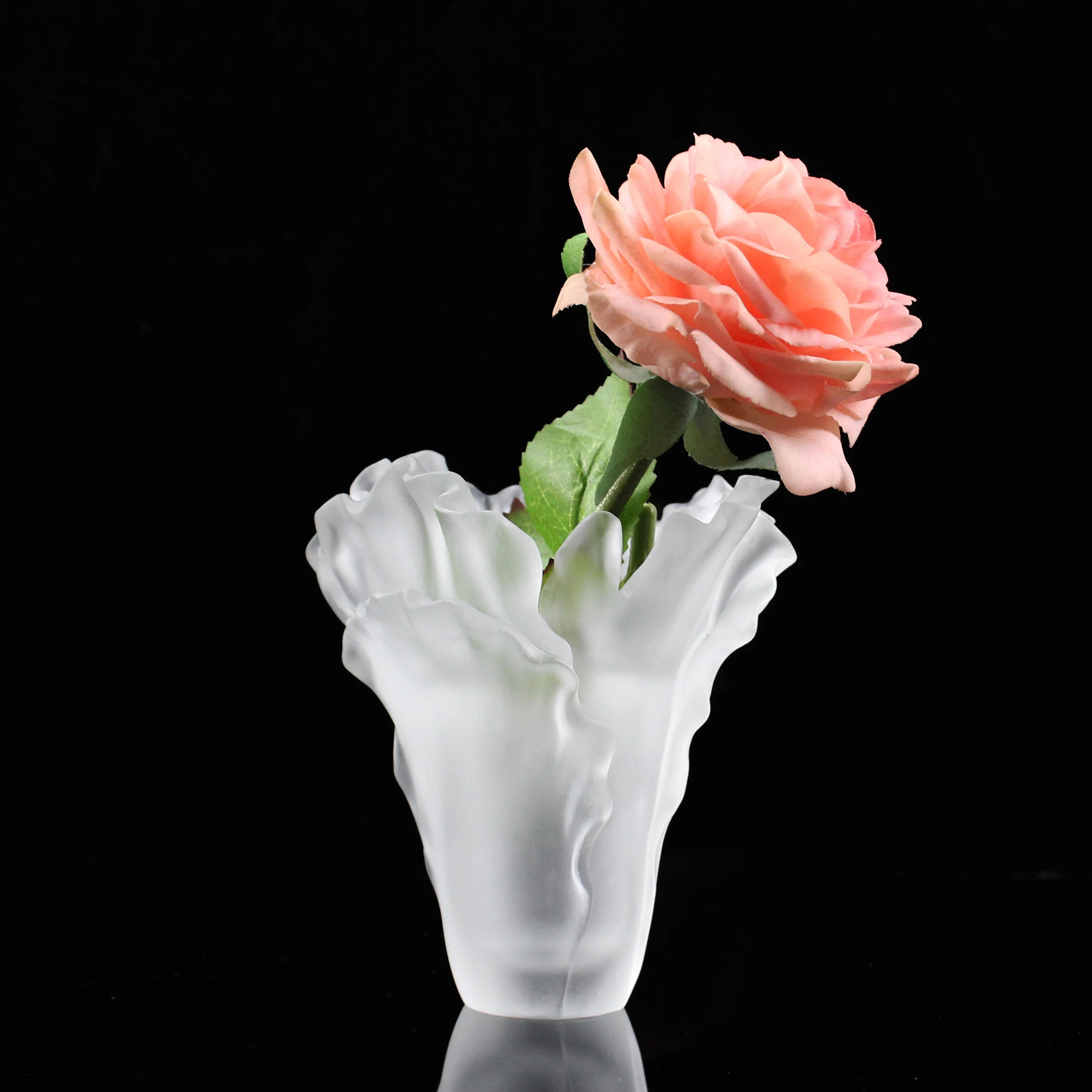 Spot inventory clearance crystal incense burner  liuli crafts mini crystal poppy flower burner bakhoor
