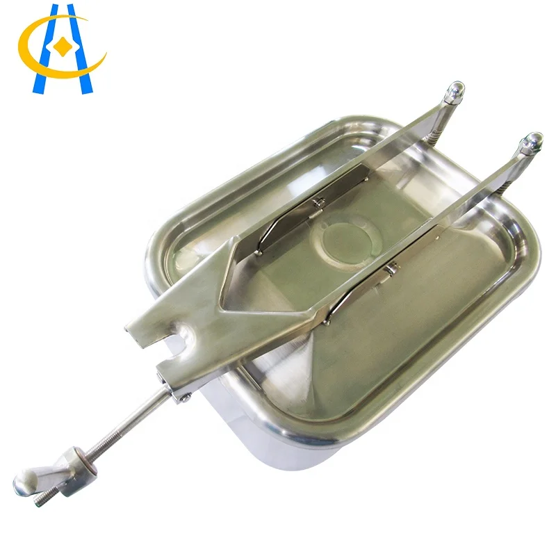 
Stainless Steel Rectangular Manway Covers designer For Food Beverage Equipment 