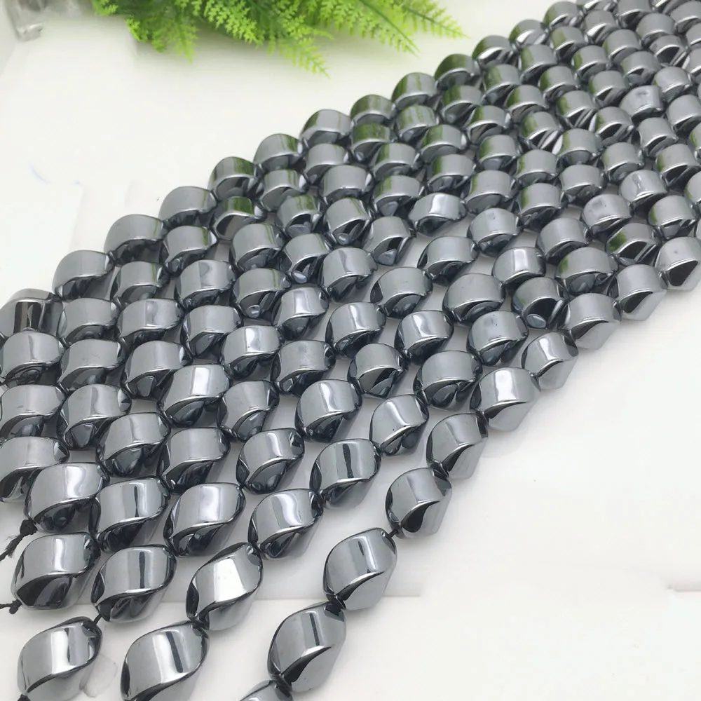 15*20mm Terahertz Beads S Shape Beads Silver Color Terahertz Strand Fashion for Jewelry Making Accessories DIY 15'