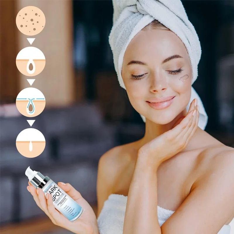 Dark Spots Corrector Remover Private Label Removal Serum Lightening Face Freckle Melasma Remover Serum Dark Spot Corrector
