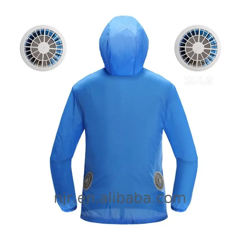 Air conditioned work shirt clothes cooling jacket with fans