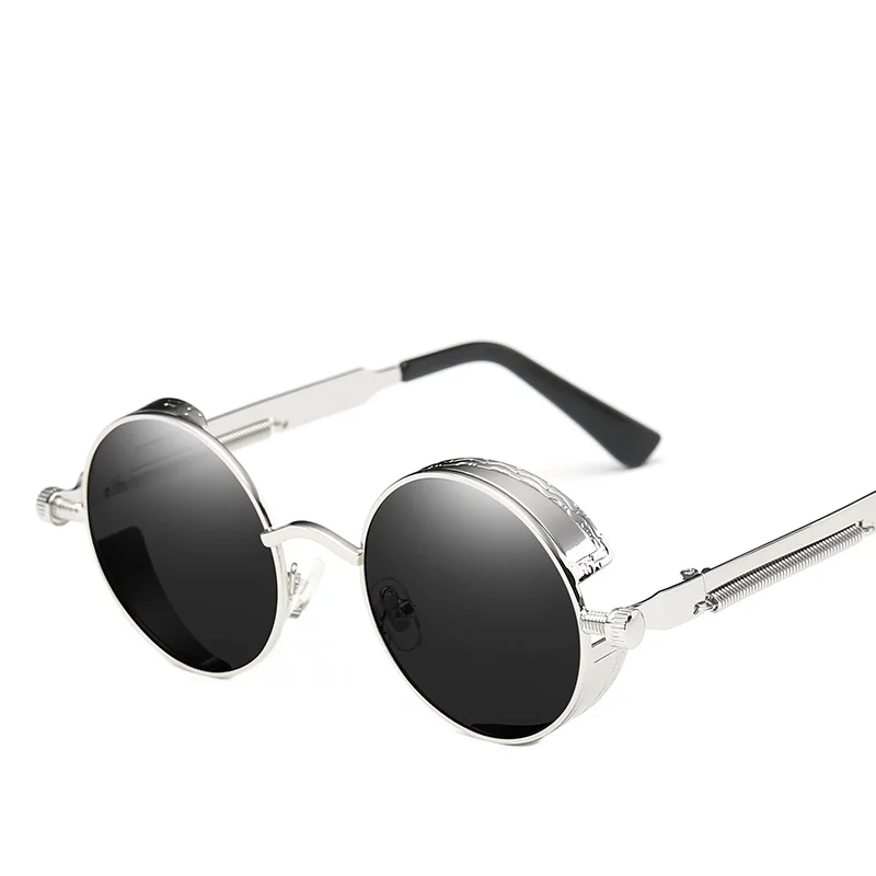 Steampunk Sunglasses Men Oval Sun Glasses Mirror Eyewear For Unisex Gothic Glasses UV400