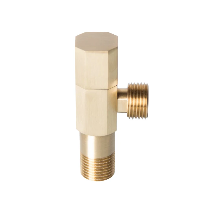 Dark gold polished chrome plated kitchen bathroom brass corner valve