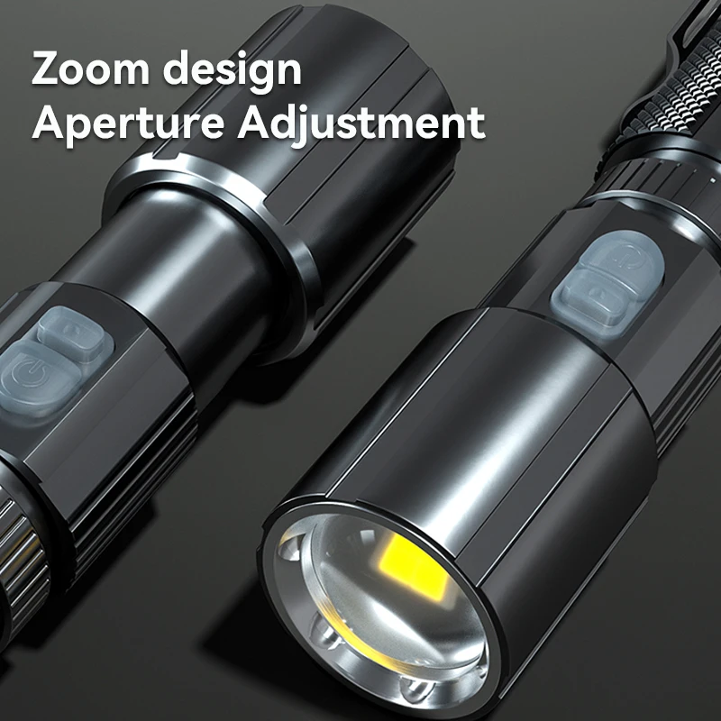 Warsun Y65S Multifunctional high lumen 1000Lm  IP45 battery indicator torch 1000m Long Range Rechargeable Zoomable Flashlight