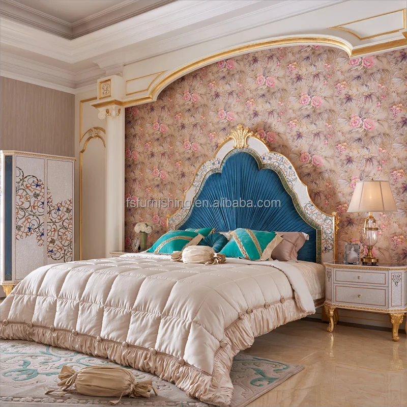 customized home furniture hand made rococo french romantic home furnishing decoration full set matching provincial bedroom set