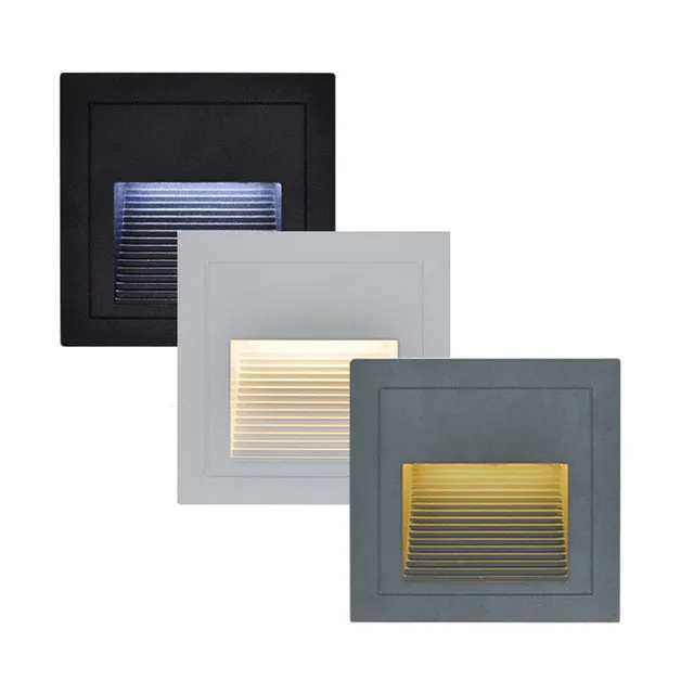 IP65 Waterproof Outdoor LED Foot Light Recessed Corner Wall Lamp Exterior Step Stair Lights