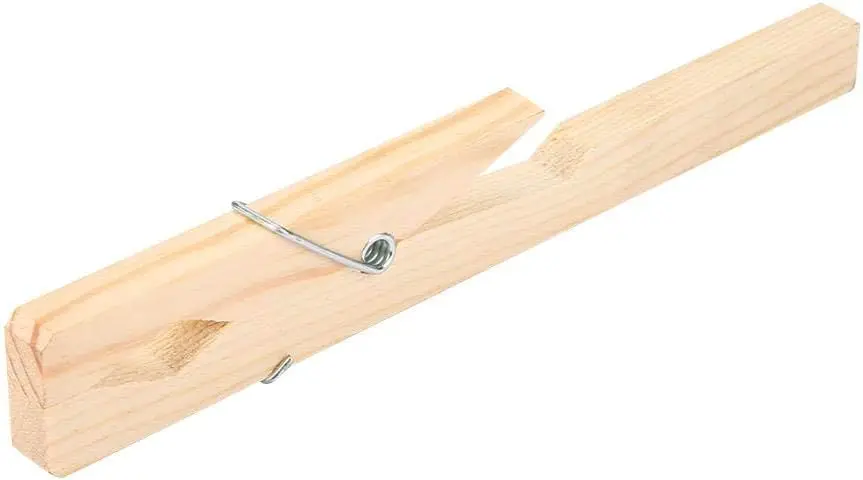 20pcs 7.4cm Bamboo Wooden Clothespins High Quality Foldable Metal Decorative Clippin for Clothes Drying Bag and Shoes Use