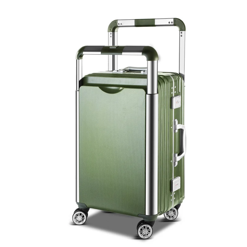 Double-rod aluminum frame trolley case 24 inch universal wheel creative PC luggage suitcase