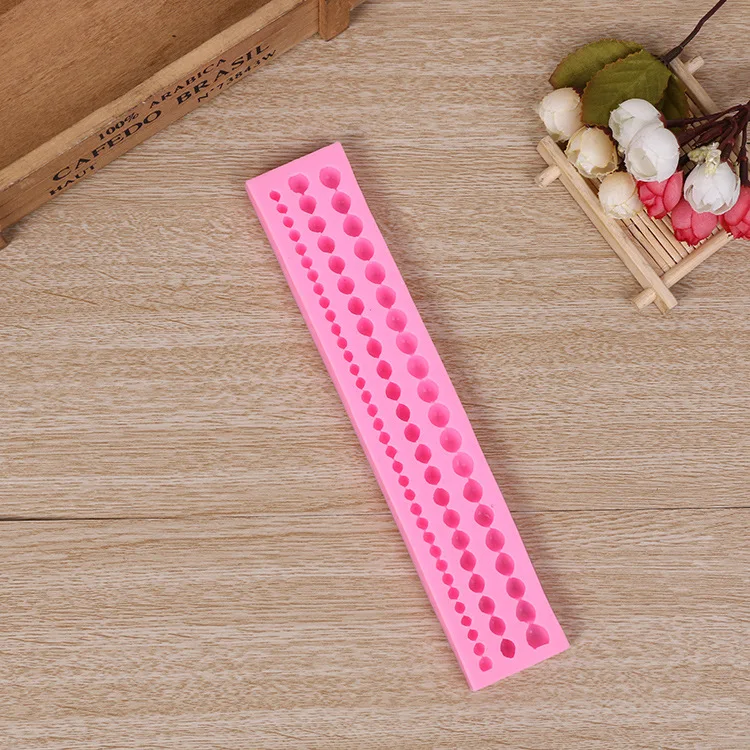 Pearl Chains Shape Cake Border Silicone Mold Kitchen Baking Decoration Tool Chocolate Bread Mousse Dessert Fondant Mold
