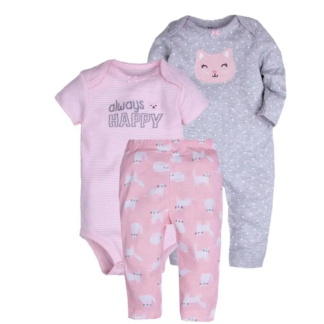 Good Price Nice Winter Baby Girl Clothes Suit Romper 100% Organic Cotton Fashion Baby Designers Clothes