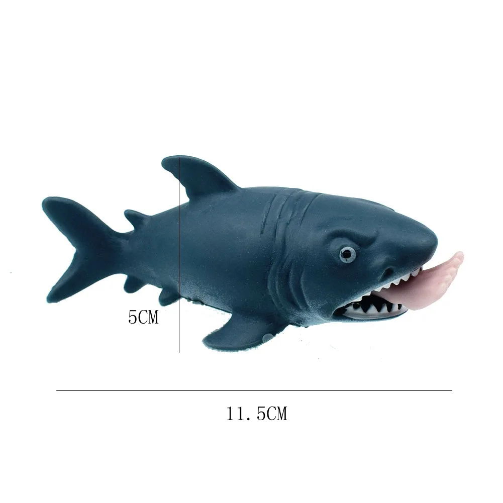 New Arrival Halloween Party Toy Animal Squeeze Shark Swallowed Foot Squeeze Shark Unzip Toys