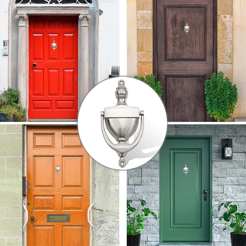 Modern Unique Colonial Imperial Victorian Design Satin Nickel Iron Sliver Door Knocker Antique Funny Door Knocker On Door