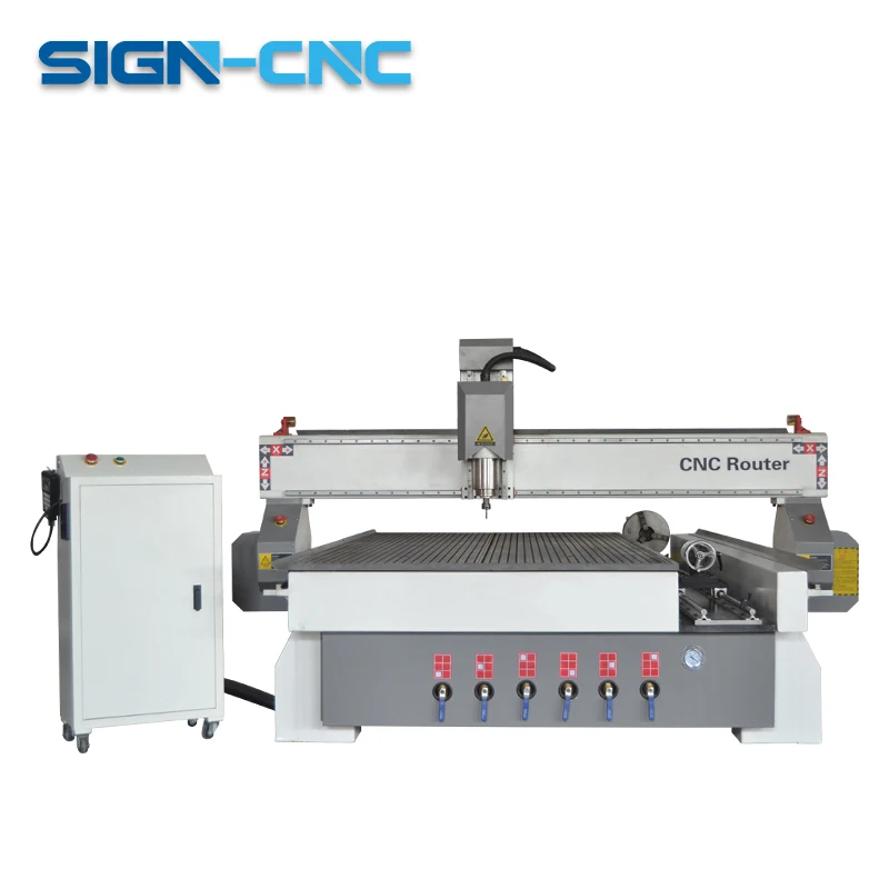 SIGN CNC 4 Оси С Повороторной Осью Фрезерный Станок ЧПУ Для 3Д Гравировки И Резки Дерева Деревообрабатывающее оборудование