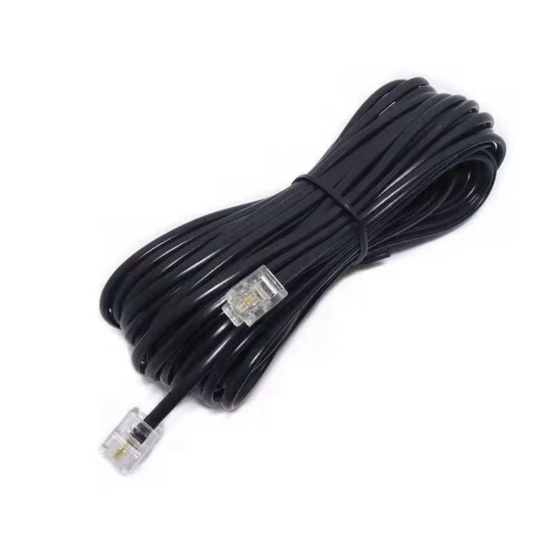 High Speed Gray Flat Rj11 Cable 6P4C Patch Cord Telephone Cable  Telephone Communication Cable