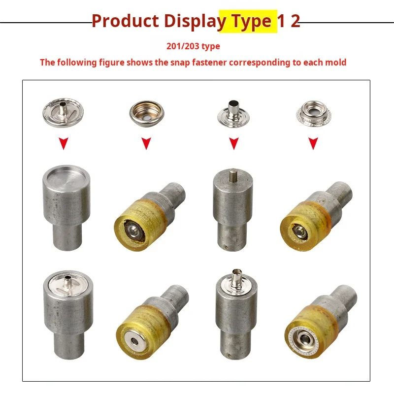 633/831 Manual Press Machine Snap Fastener with Mold Leatherwork and Fabric