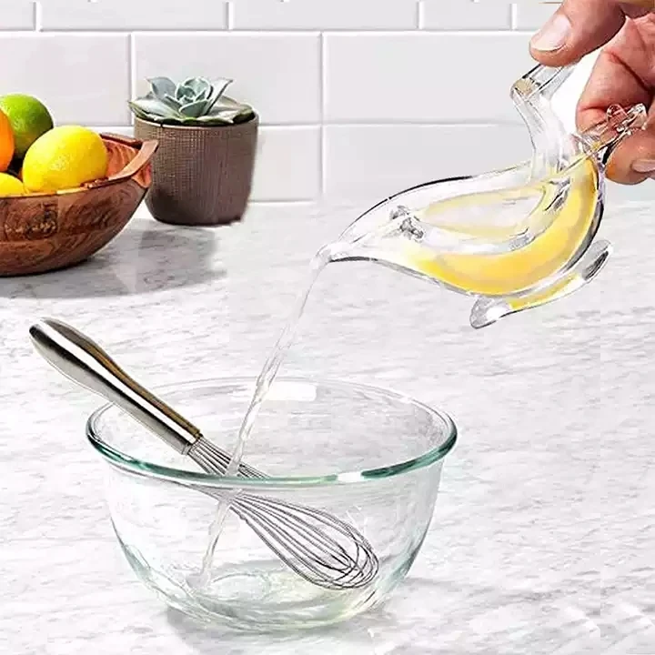 Acrylic Lemon Clip Transparent Manual Fruit Juicer Home Kitchen Bar Gadget Manual Citrus Juicer Hand Orange Squeezer Machine