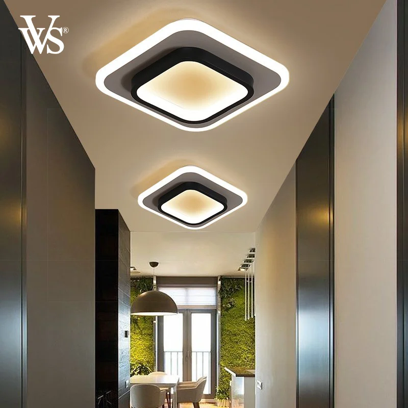 VVS Modern Room Black Fixtures Decorative Mount Led Lights Lamps For Living Bed Lighting Contemporary  Ceiling Lamp Light