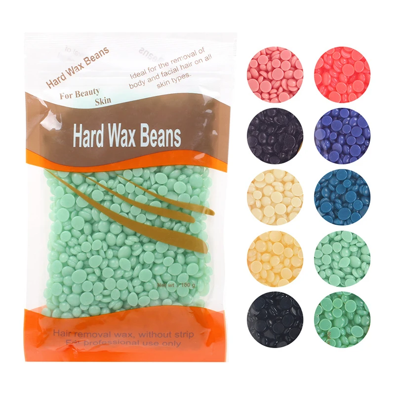 Hot Selling Depilatory Hot Film Hard Wax Beans Painless Small  Solid Wax Beads For Hair Removal At Home