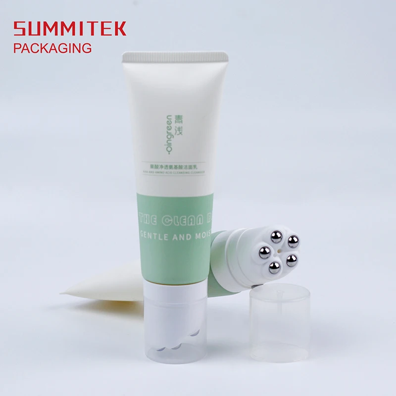 With 5 Roller Ball ApplicatorMassage Tube Packaging cosmetics tube containers and packaging plastic tube