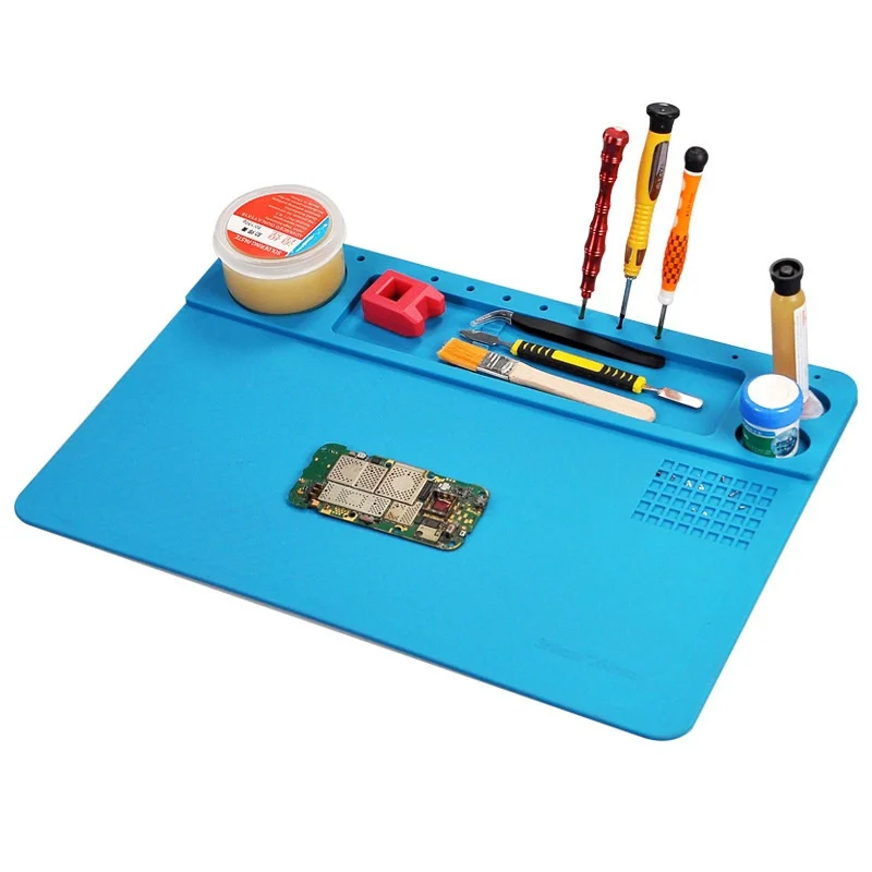 ESD Heat Insulation Working Soldering Mat Station Iron Phone Repair Tool Kit Pad Magnetic Heat-resistant BGA Insulator Platform