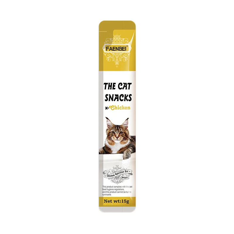 Cat Liquid Snack Wholesale Wet Cat Food Bar Striped Private Label Creamy Treats For Cats