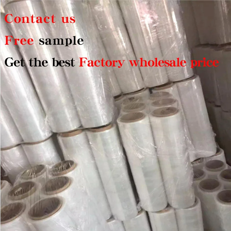 Chinese factory 23 mic PE LLDPE Transparent Film shrink wrapping jumbo roll 500mm
