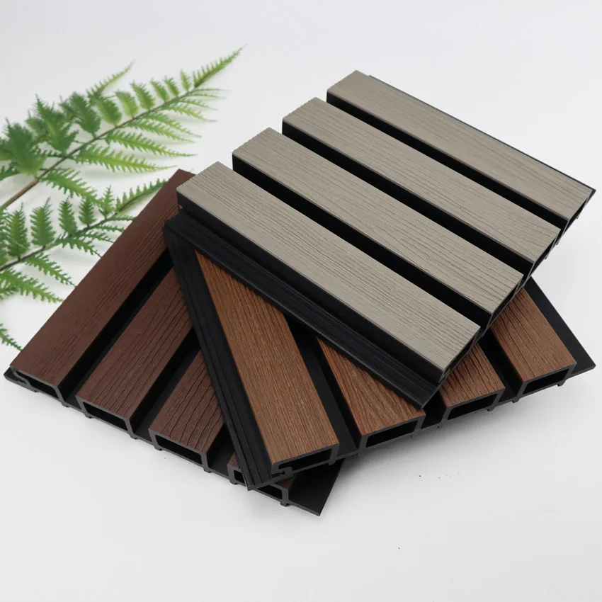 2024 Modern WPC Exterior Outdoor Decorative composite wall panel Design ceiling panel Wooden Siding Board Building House