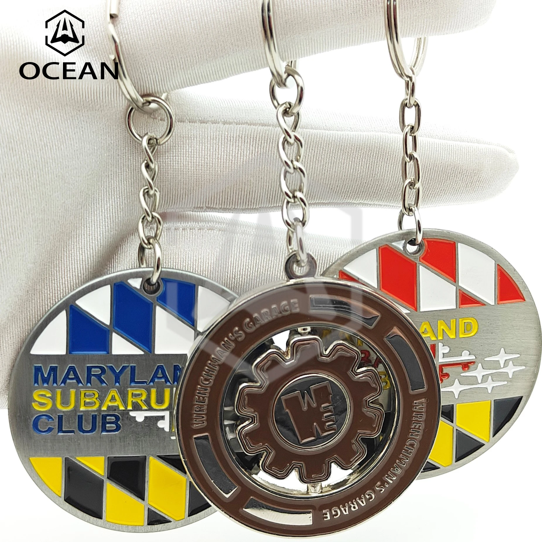 Wholesale Zinc Alloy 3D Metal Antique Bronze Enamel Basketball Keychain