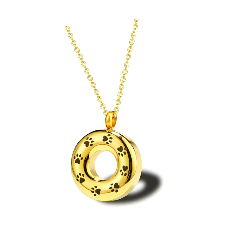 Commemorative Urn Pet Cremation Ashes Sublimation Perfume Bottle Locket urn necklaces for ashes gold