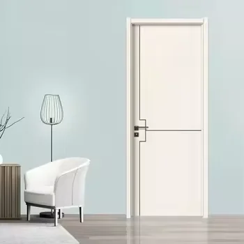 Modern Style WPC High-End Waterproof Graphic Design Composite Interior Door for Room Application Wood Material