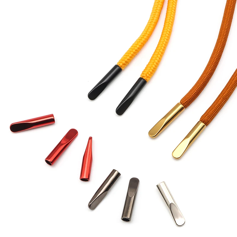 Free Sample Metal Aglets Shoelaces Head Tips Metal Shoelace Aglet for Hoodie Shoe Garment