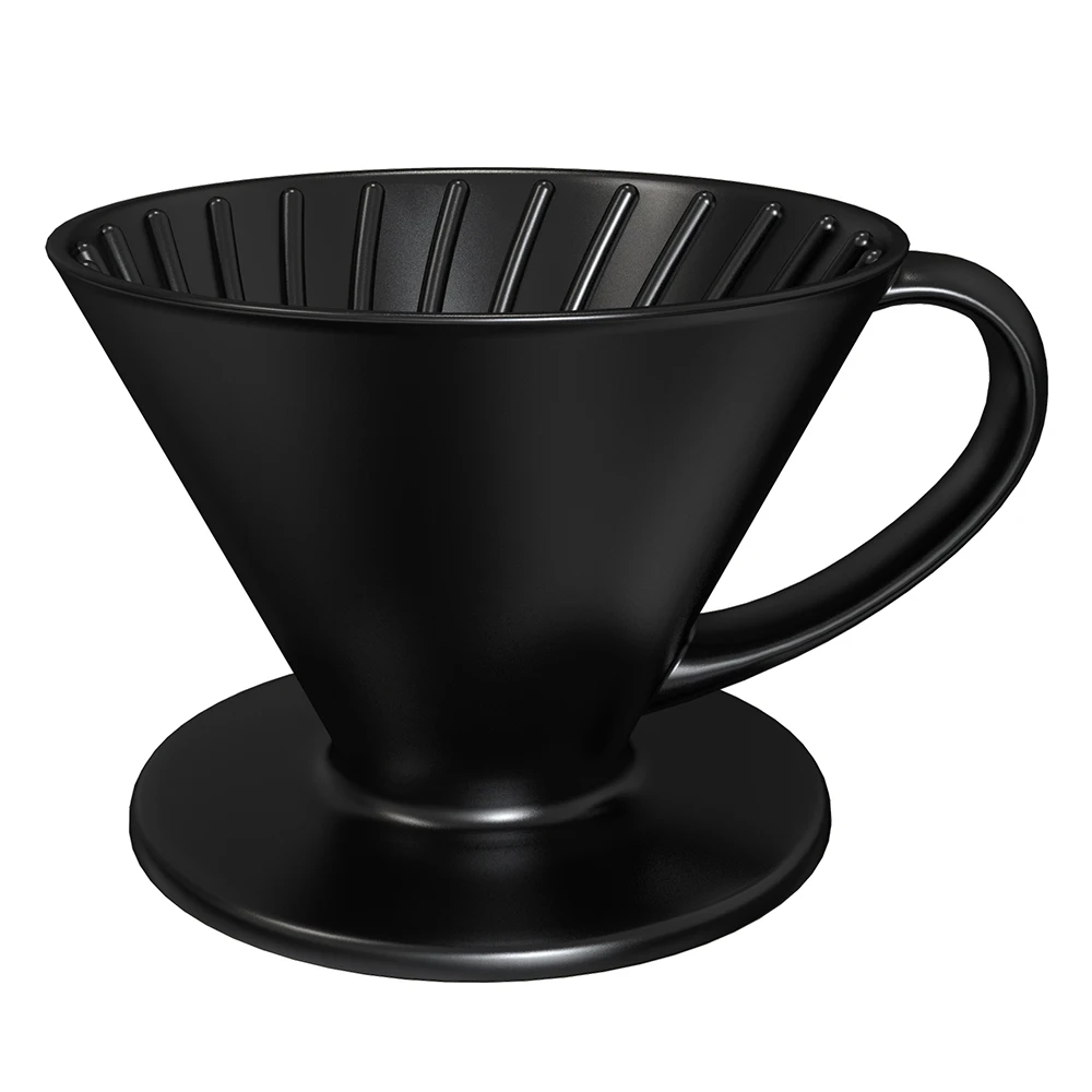 DHPO Hot-Selling 600ml Reusable High-Fired Ceramic Coffee Dripper with Comfortable Ceramic Handle Hot Product in Coffee Filters