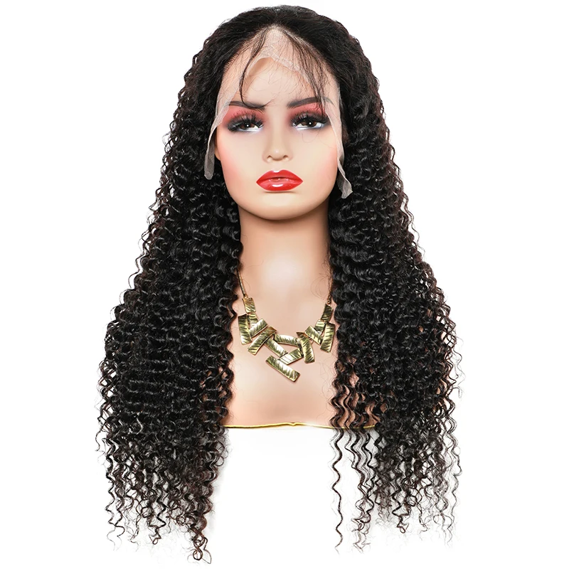 Wholesale Wig Transparent HD 13*4 Glueless Lace Front Wig 100% Real Human Hair Curly Wigs Body Wave Natural Thick