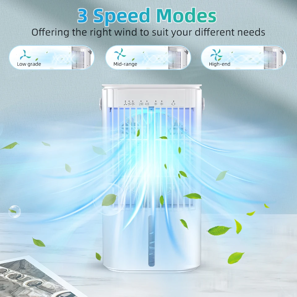 Direct Manufacturer Wholesale Good Price Low Noise Air Cooling Fan Rotation USB Air Conditioner Fan for Bedroom Living Room