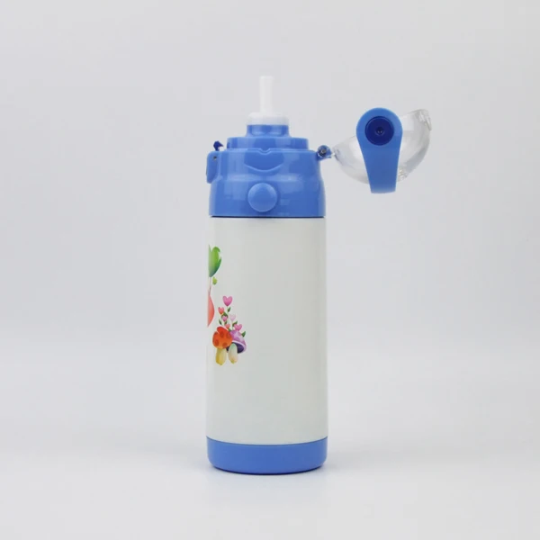 
12oz Wholesale stainless steel insulated termos bottle school water bottles for kids with straw 