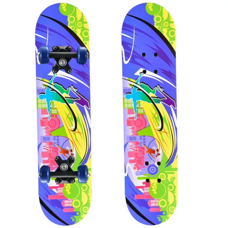 Kids Beginner Skateboard Learn Skateboarding in Style Mini Wooden Cruiser Board with Cool Graphics Lightweight Safe Durable