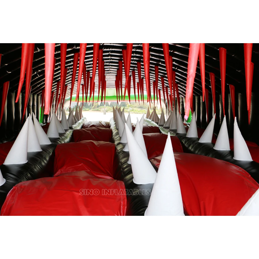 13x6m giant crocodile adults inflatable obstacle course from China inflatable alligator obstacle course factory