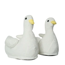 Stuffed Animal Home Shoes Warm Women Gifts Furry Inner Plush Swan Goose Slippers