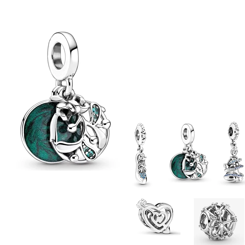 2020 Winter  Newest Arrival snow World S925 Sterling Silver Blue mouse Charms Pendant Fit Orignal Bracelet Womren DIY Jewelry