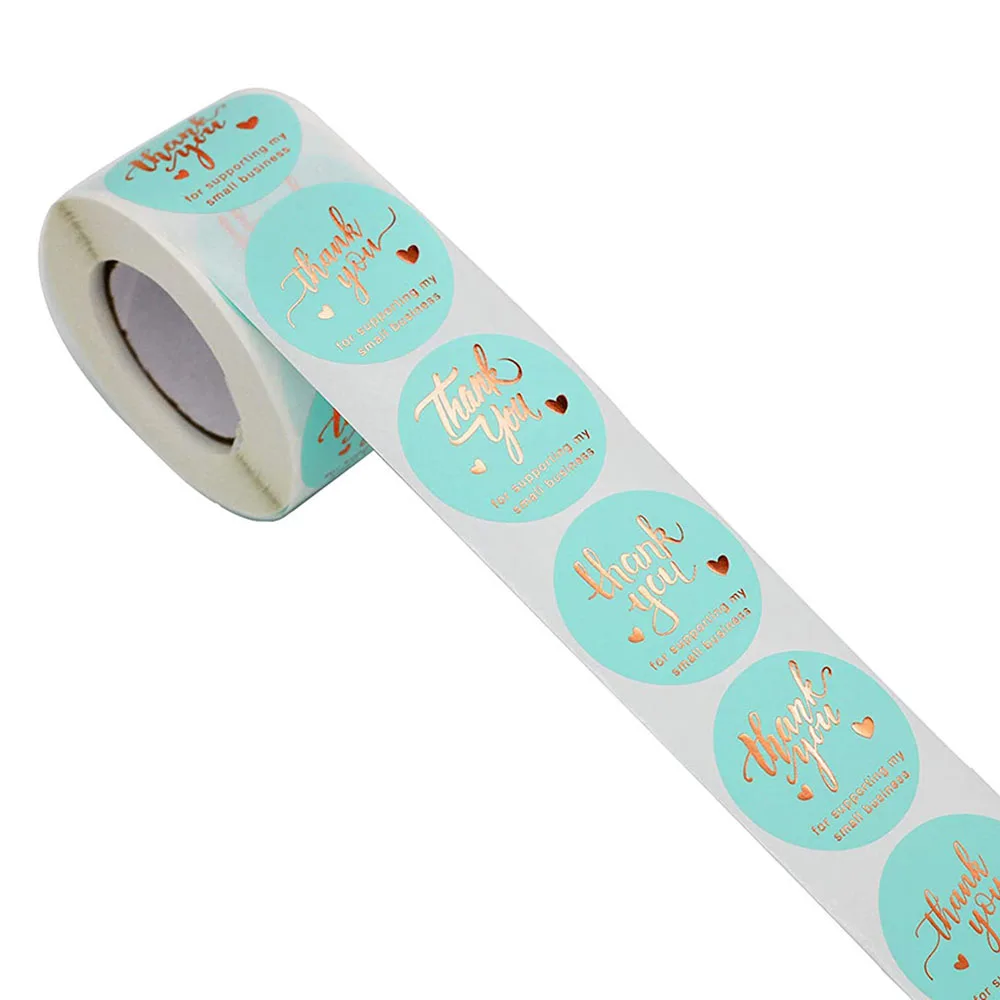 Custom Thank You Sticker for Shopping with US 1.5 inch 500Pcs Thank You for Your Order Round Retail Price Labels