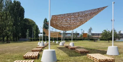 camouflage net poles for camo shade netting support