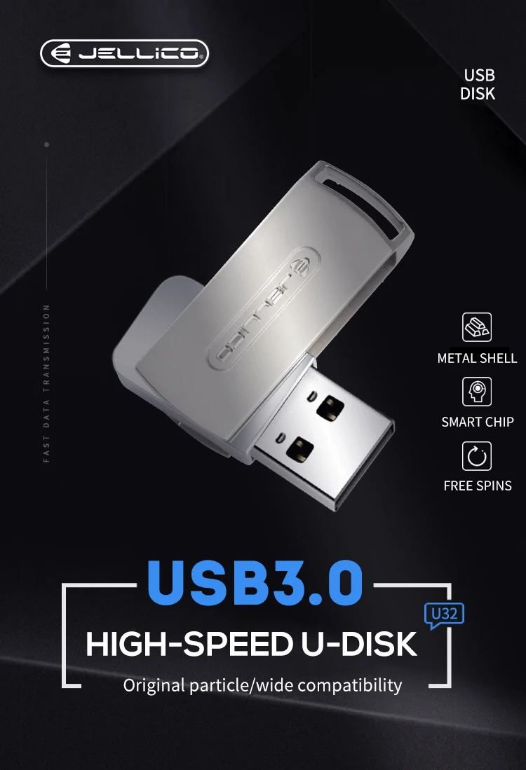  Металлический USB флеш-накопитель Jellico 64 ГБ на 32 флеш-карта 128 водонепроницаемый 16 usb